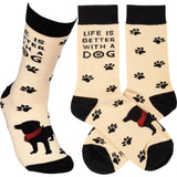 Primitives 107541 Life Is Better Better With A Dog Unisex Socks