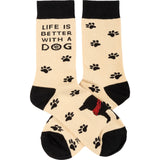 Primitives 107541 Life Is Better Better With A Dog Unisex Socks