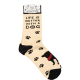 Primitives 107541 Life Is Better Better With A Dog Unisex Socks