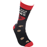 Primitives 116214 My Kids Have Paws Unisex Socks