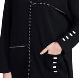 Shana 25728BK Black Cotton Scoop Neck Long Sleeve Sweater