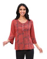Parsley & Sage 25F580CB BRICK Betsey Top