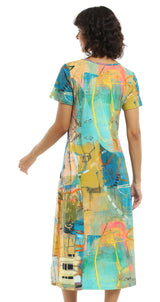 Parsley & Sage 25T08D Greeley Short Sleeve Dress With Pockets