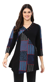 Parsley & Sage 25W208T8B Blue OCEAN Swing Tunic