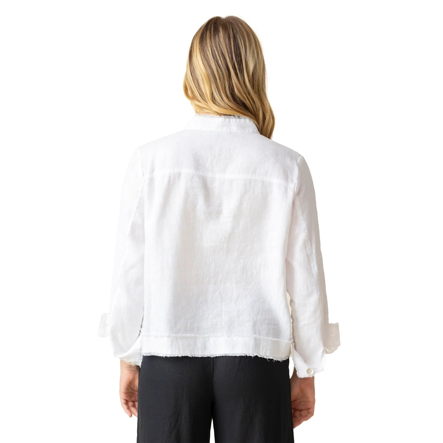 Habitat 41552WT WHITE Summer Breeze Linen Jacket With Pockets