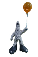 Alan Potter WYBAL White Yeti With Balloon Ceramic Raku Sculpture