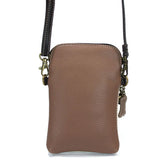 Chala 827DG3S TOFFY DOG Brown Stripe Crossbody Cell Phone Purse