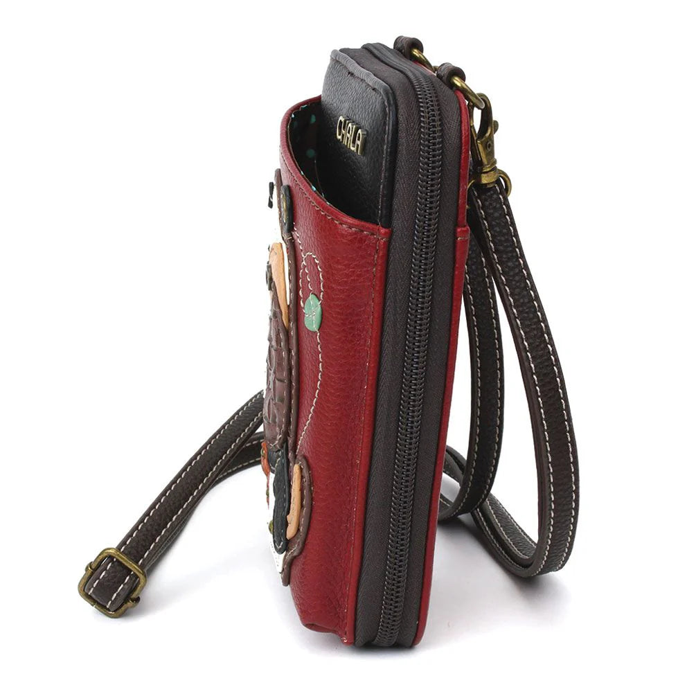 Chala 850DGB9 Burgundy DOG A Wallet Crossbody Purse