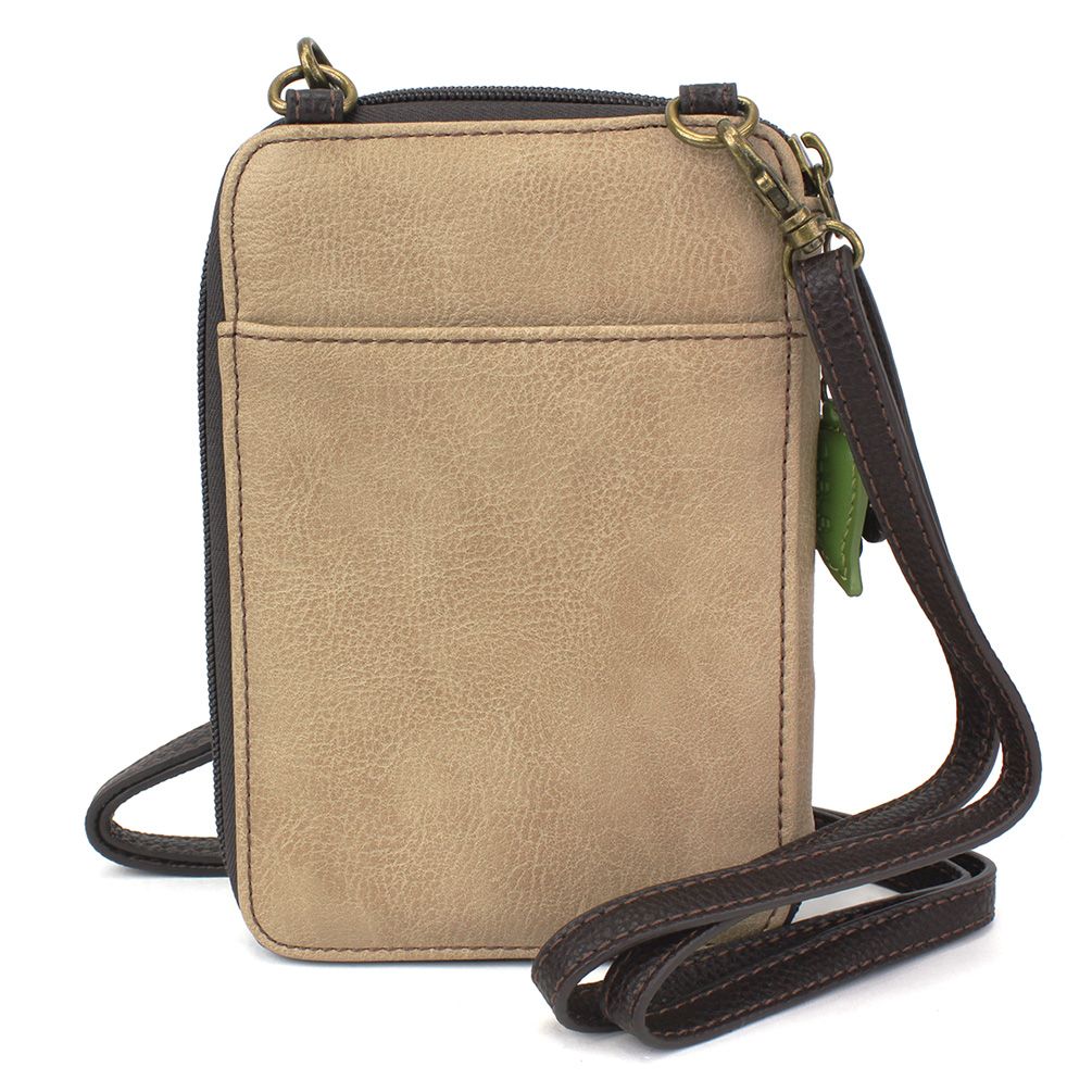 Chala 850OLA3 OWL A TAUPE Crossbody Cell Phone Purse