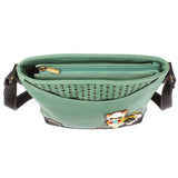 Chala 853LM4 LLAMA Teal Sweet Messenger Tote Bag