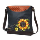 Chala 853SF1 SUNFLOWER Navy Sweet Messenger Tote Bag