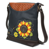 Chala 853SF1 SUNFLOWER Navy Sweet Messenger Tote Bag