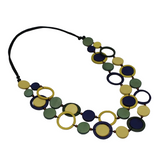 Sylca BP25N30Y Yellow Circle Cut-Out Necklace