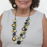 Sylca BP25N30Y Yellow Circle Cut-Out Necklace