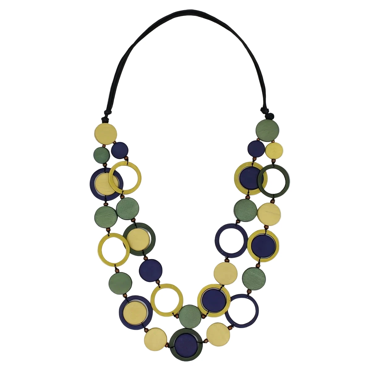 Sylca BP25N30Y Yellow Circle Cut-Out Necklace