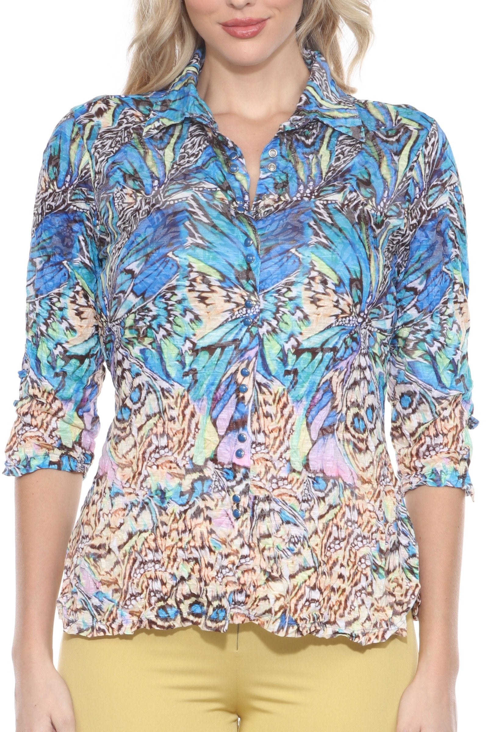 Carine BC15920BP Butterfly Prism Sabrina Shirt