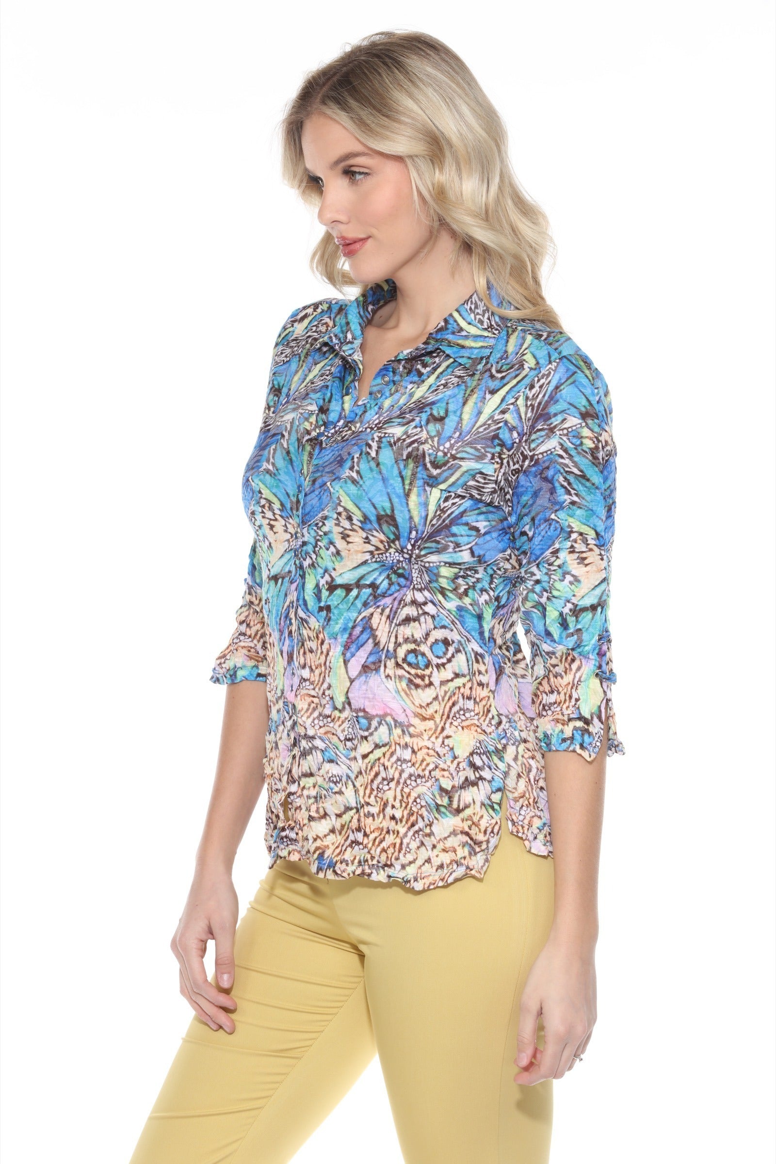 Carine BC15920BP Butterfly Prism Sabrina Shirt