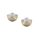 Marjorie Baer E0172DC Dished Disc with Semi Circle Post Earring