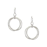 Marjorie Baer E0222FW Small Hammered Hoops Wire Earring