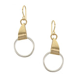 Marjorie Baer E0641DW Small Triangular Loop with Ring Wire Earrings