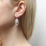 Marjorie Baer E0675DW Medium Triple Layered Leaves Wire Earrings