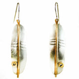 Whitney Designs E3463 Silk Satin Earrings Sterling and Brass