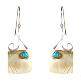 Whitney Designs E3962 Deco Meets Nouveau With a Splash of Turquoise Earrings