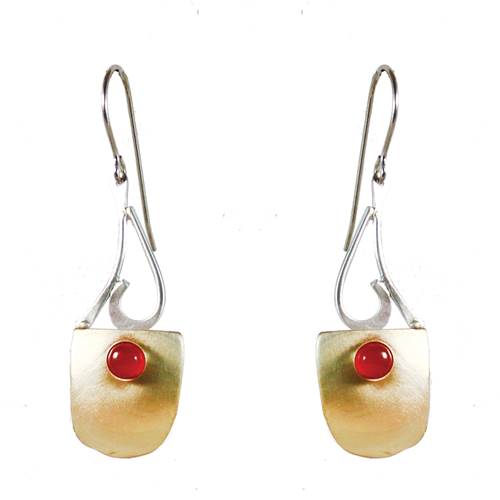 Whitney Designs E3963 Ivy In a Hearts Window with Carnelian Earrings