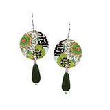 Artista EC30 GEISHA Disc Earrings With Drop Bead