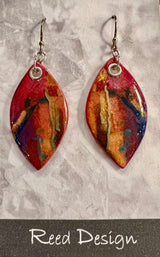 Susan Reed SR11 Handmade Wood & Resin Earrings