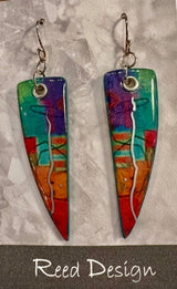 Susan Reed SR6 Handmade Wood & Resin Earrings