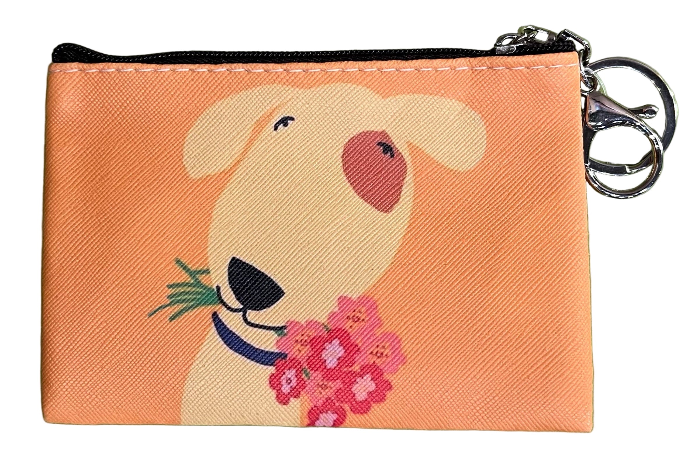 22Tote 8K4ZN ZINNIA Orange Dog Coin Purse