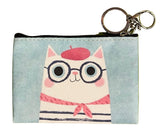 22Tote 8K4P PIERRE Blue Cat Coin Purse