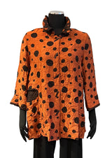 Moonlight 3920RB Rust and Black Wire Collar Dot Top