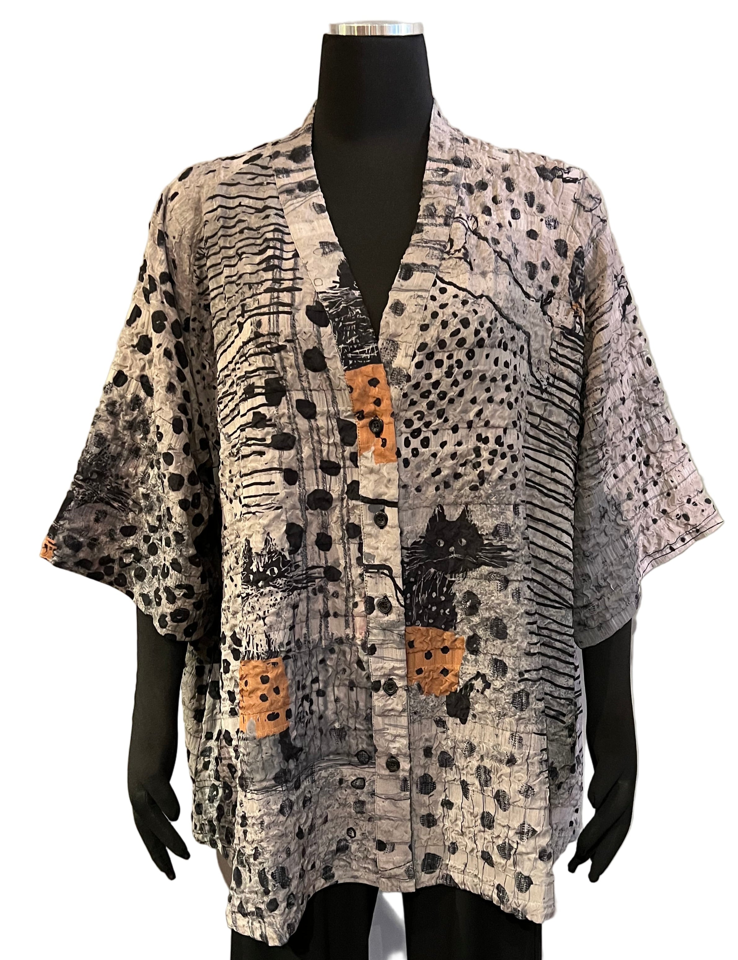 3 Potato PVJKC3 CAT 3 Crinkle Cardigan Jacket