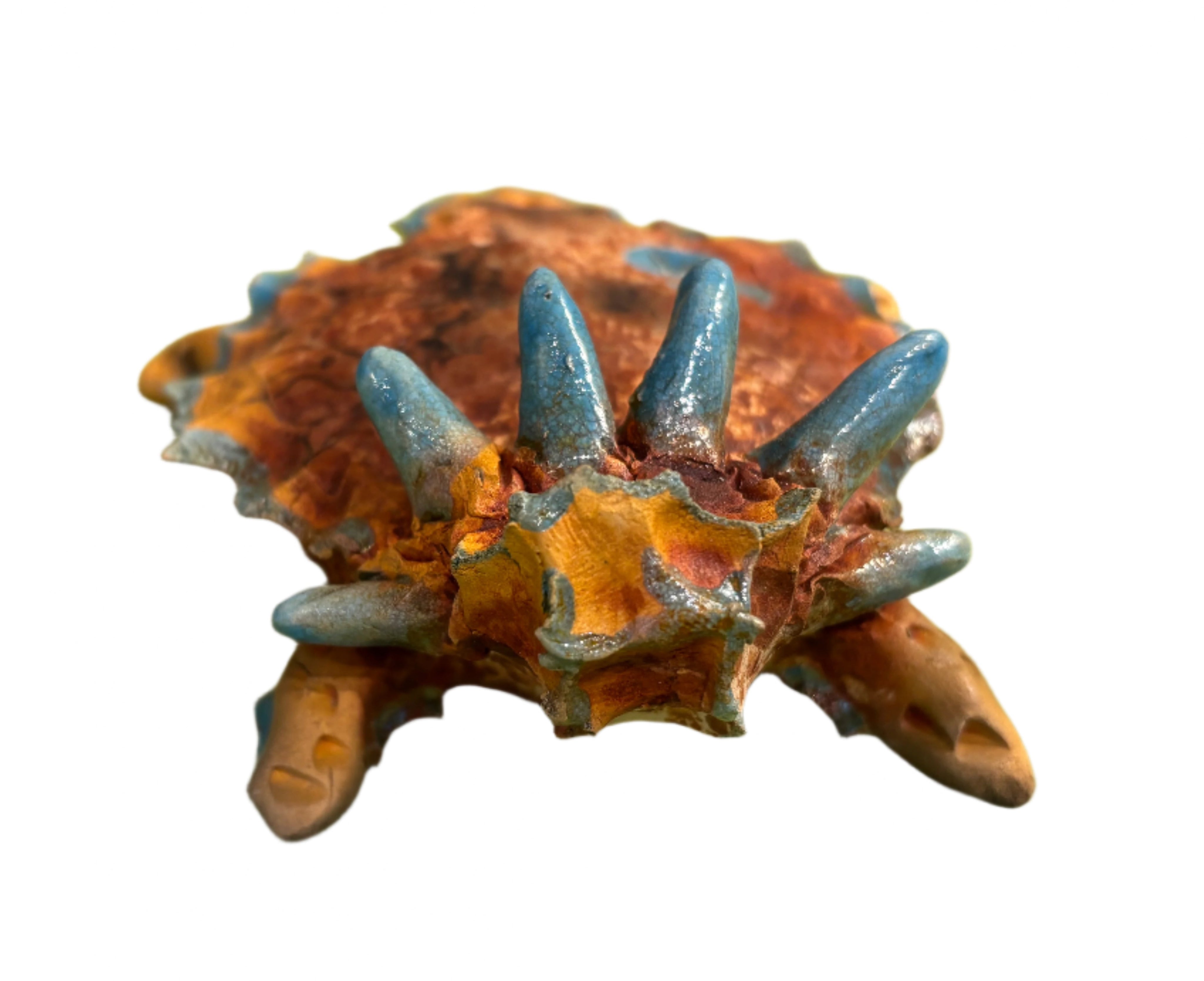 Alan Potter HRNTD Horned Toad Raku Ceramic Sculpture