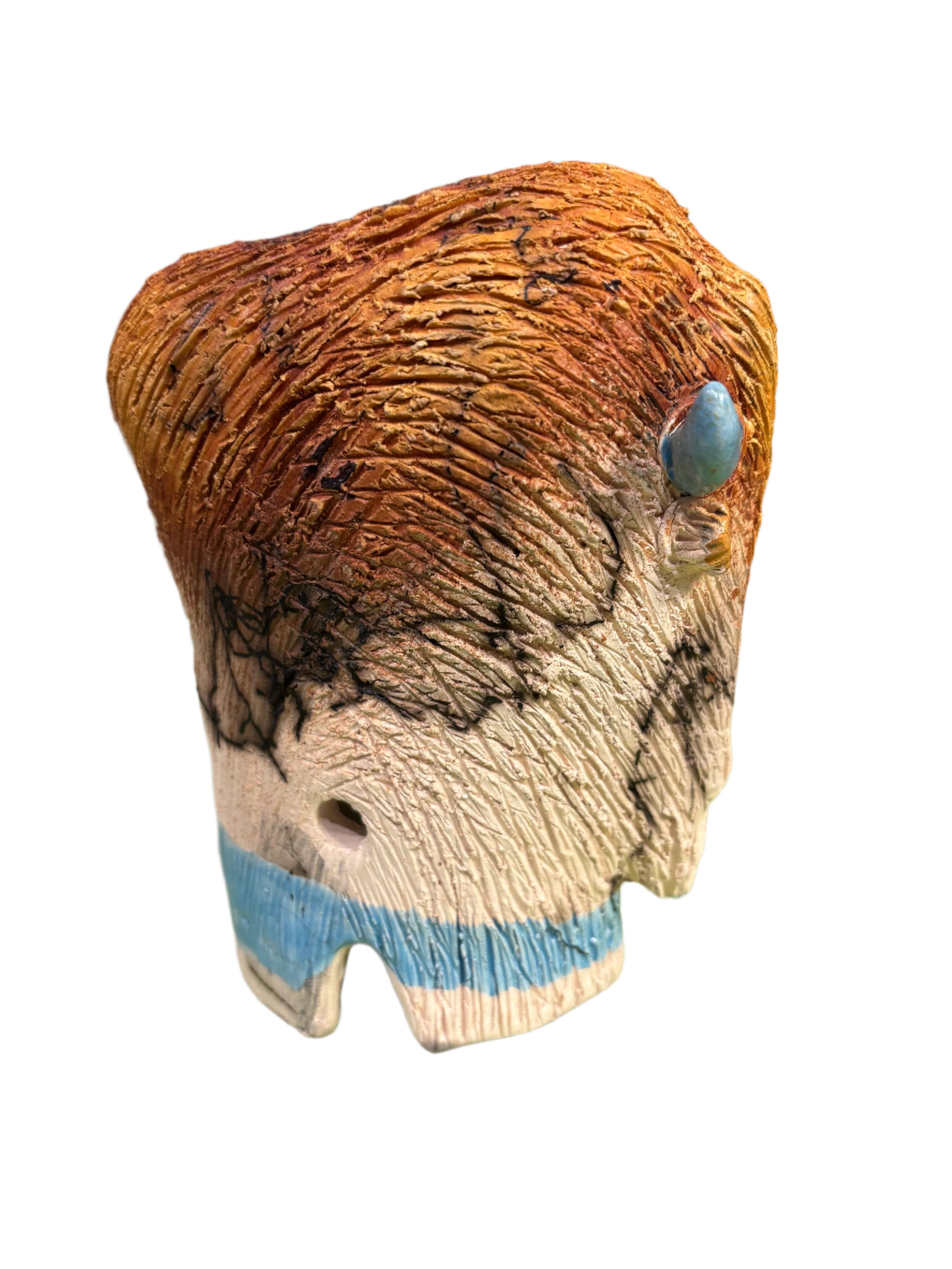Alan Potter BISON Bison Raku Ceramic Sculpture