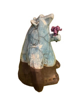 Alan Potter BEARSTQ Small Turquoise Bear With Flowers