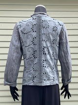 Tempo Paris 1155AC Charcoal Embroidered Back Lace Jacket