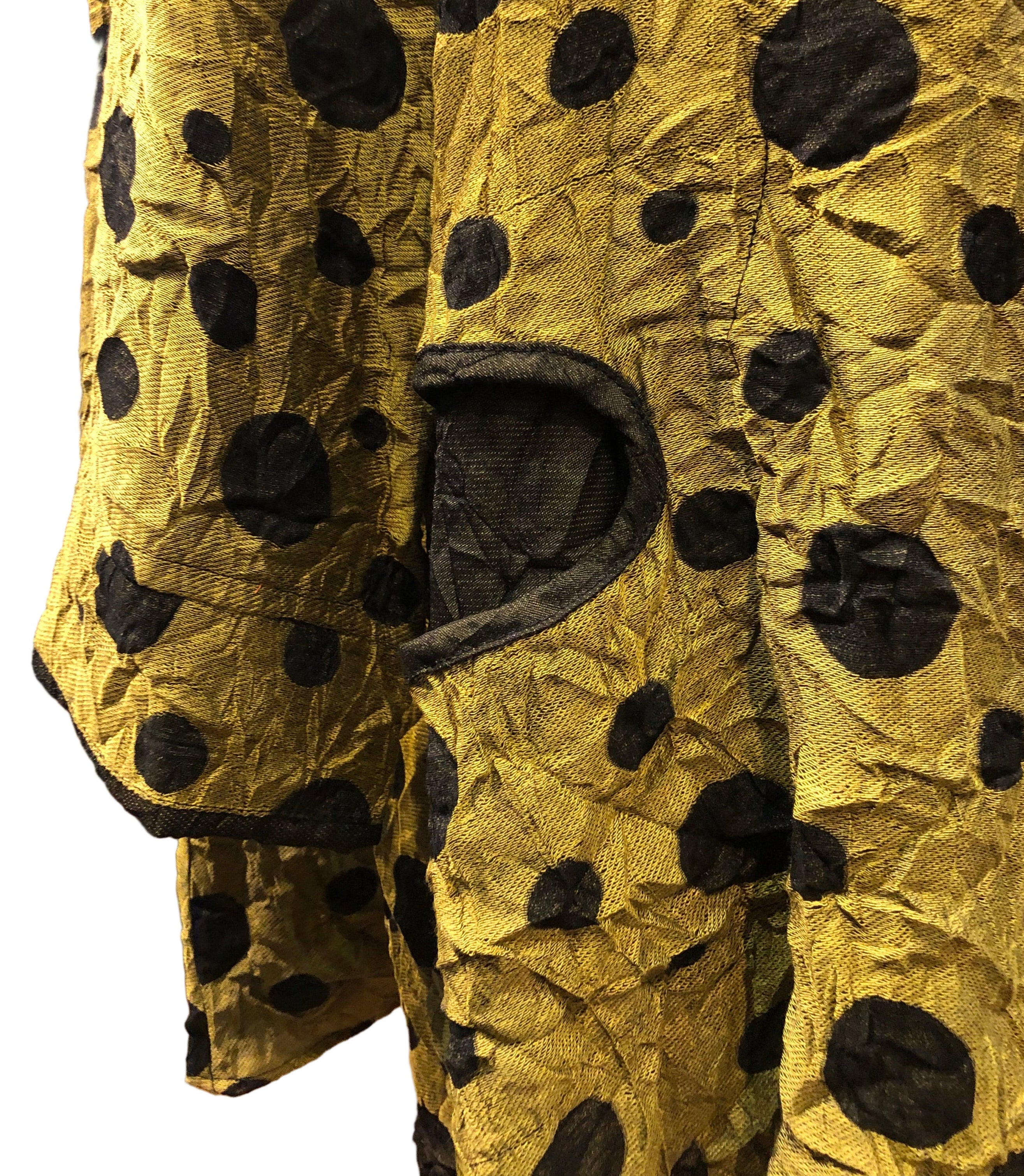 Moonlight 3920KB Kiwi and Black Wire Collar Polka Dot Top