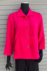 Habitat 30649R Rose Express Travel Pleated Back Button Front Jacket