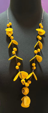 Canoa TSLY YELLOW Tassels Tagua Necklace