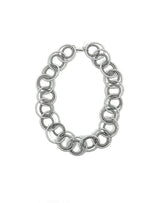 Sea Lily L5F Silver and Slate Loops Necklace With Magnetic Closure