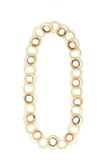 Sea Lily L76C Bright Gold Rings With Tortoise Shell Rings Necklace