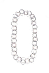 Sea Lily L76F Silver/Slate Rings With Smokey Quartz Rings Necklace