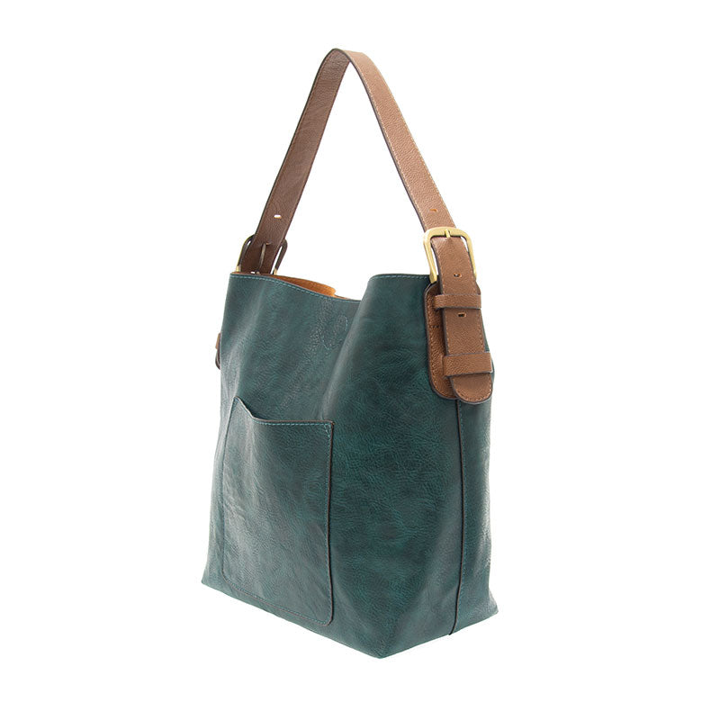 Joy Susan L8008-144 VIVID DEEP TEAL Hobo Handbag With Coffee Handle
