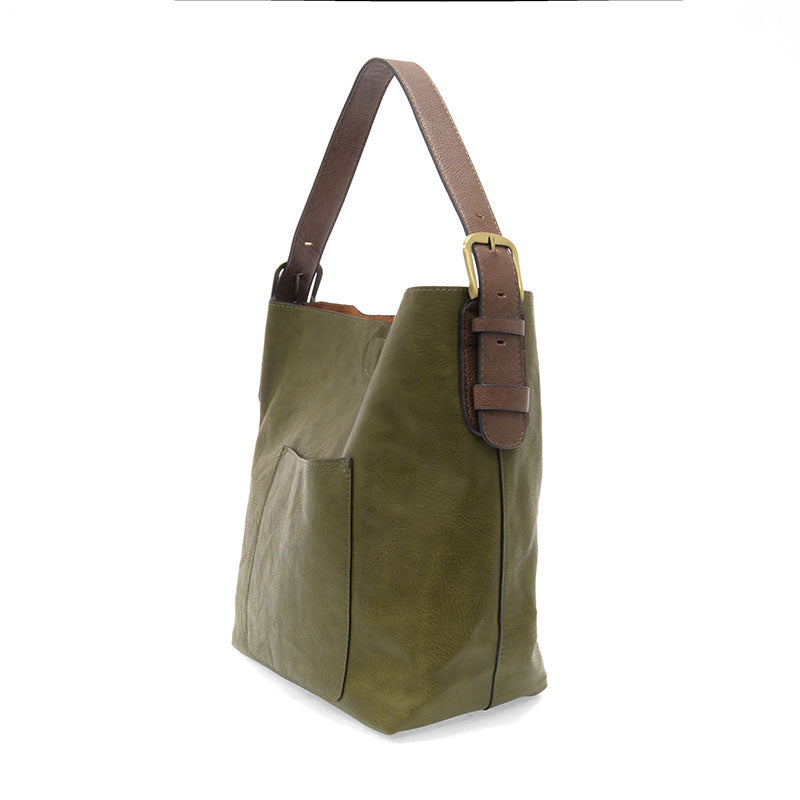 Joy Susan L8008-153 OLIVE BRINE Hobo Handbag With Coffee Handle