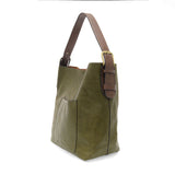 Joy Susan L8008-153 OLIVE BRINE Hobo Handbag With Coffee Handle