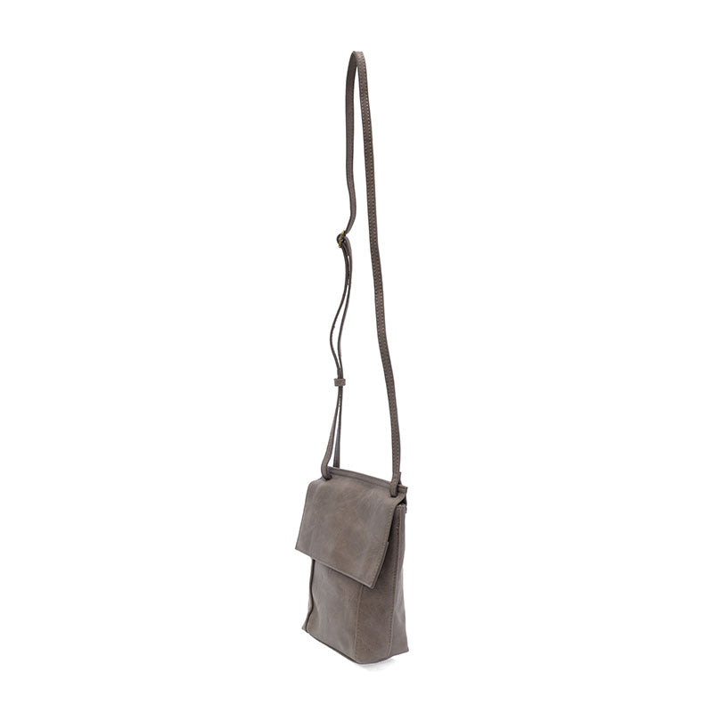 Joy Susan L8259-17 SHIITAKE Jensy Front Flap Crossbody Handbag