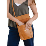 Joy Susan L8259-27 CHESTNUT Jensy Front Flap Crossbody Handbag